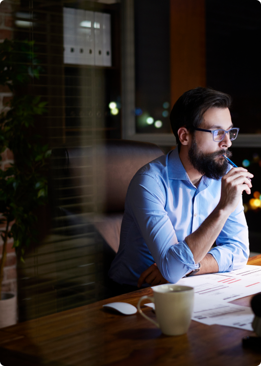 Man working at a desk